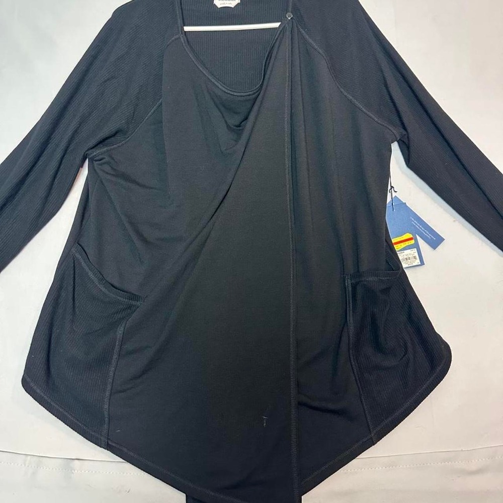 Simply Vera Black Mesh Cardigan | XL | NWT  Minimalist black + a little edge 🖤